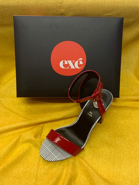 EXE Red Black White Sandal