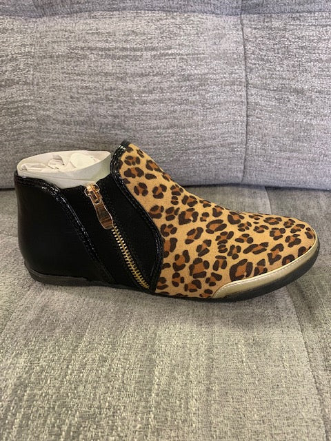 Leopard and Black Ankle Boot by Avanti